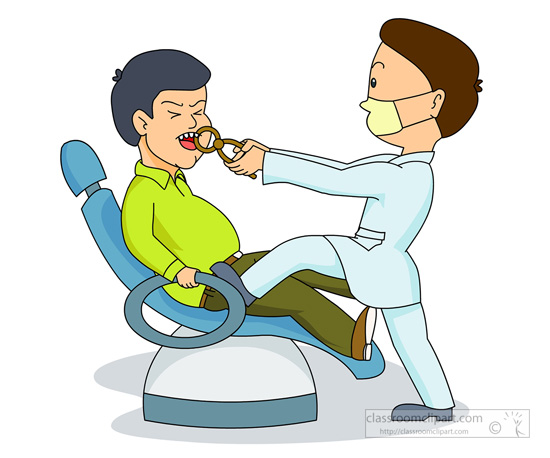 dentist-extracting-patients-t - Clipart Dentist