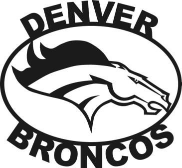 Denver Broncos Black And White Clipart #1