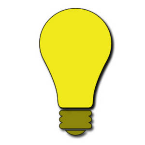 Description Free Clipart Picture Of A Bright Yellow Light Bulb This