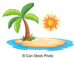 ... Desert island - Illustration of a desert island