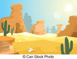 Desert Landscape Clip Artby Binkski6/620; Desert landscape. No transparency used.