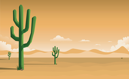 Desert Landscape vector art i - Desert Clipart