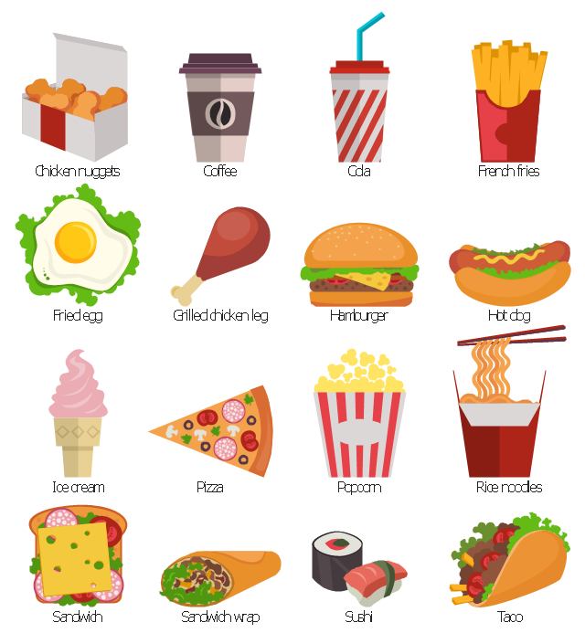 Design elements - Fast food