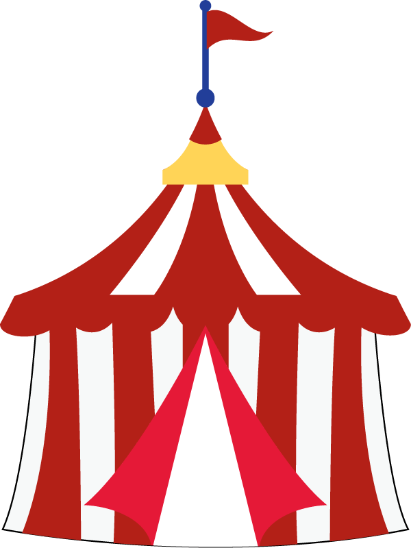 Designer Circus Tent Cake . - Circus Tent Clipart