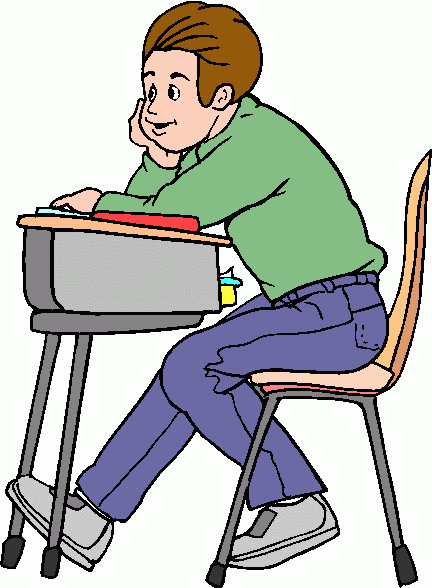 Desk Clip Art - Student At Desk Clipart