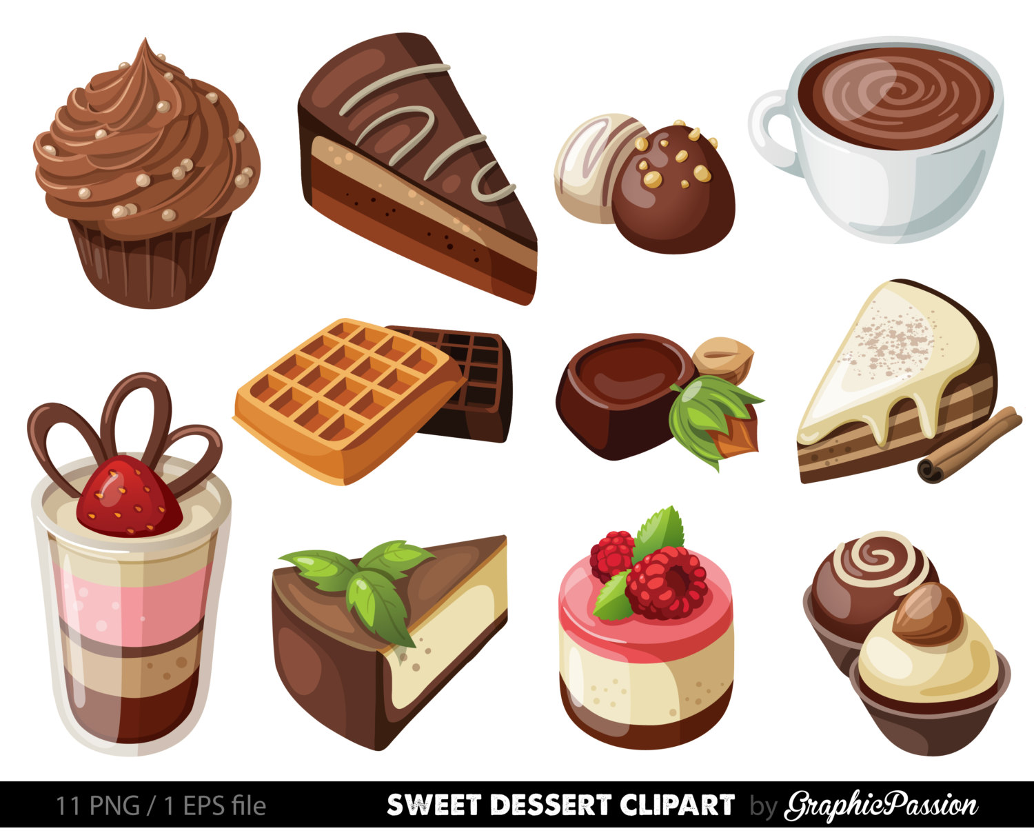 Cute Sweet Dessert Clip Art