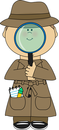 Detective with Magnifying Gla - Detective Clipart
