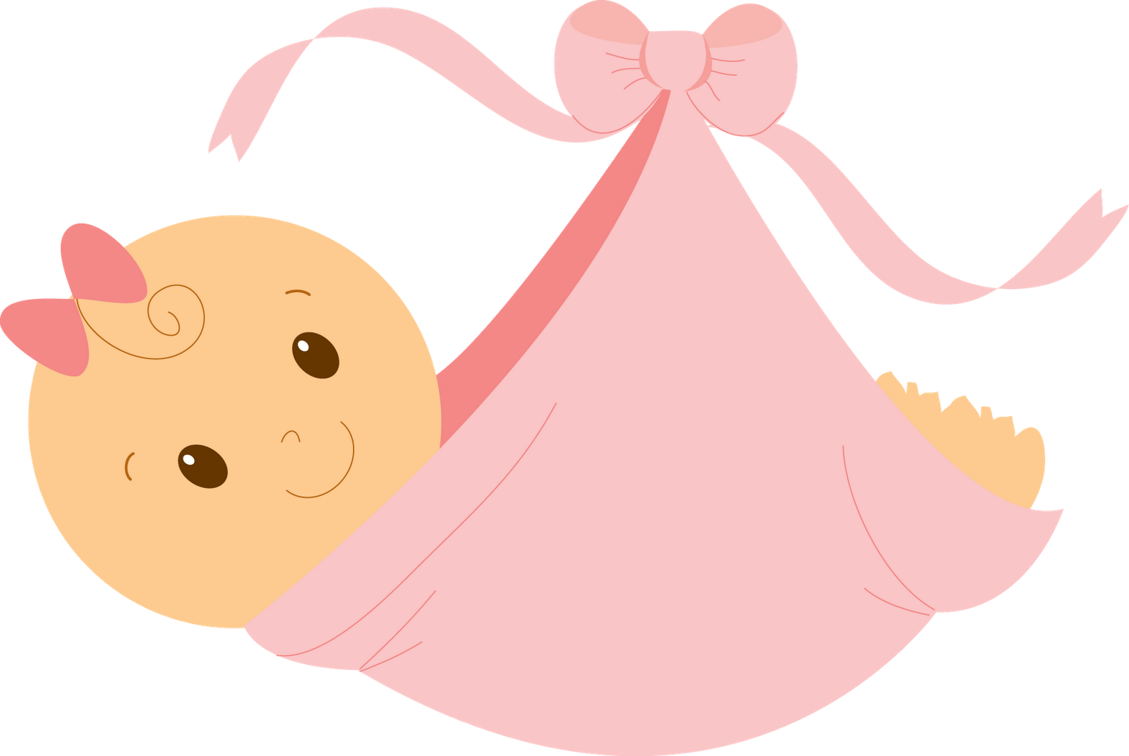 CLIPART BABY GIRL WITH TEDDY 