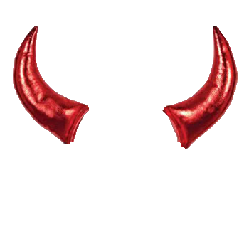 Set of red horns vector image