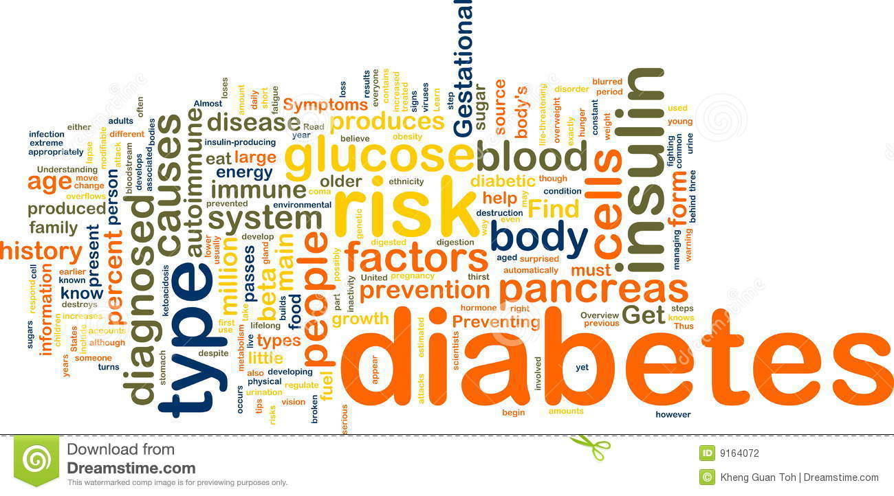 Diabetes wordcloud Stock Photography