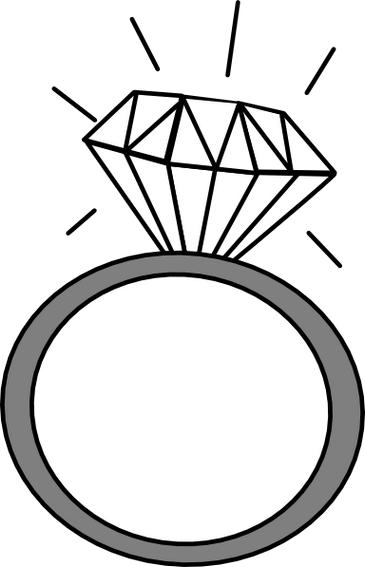 Engagement Ring Outline Clip 