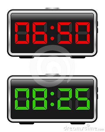 digital alarm clock clipart