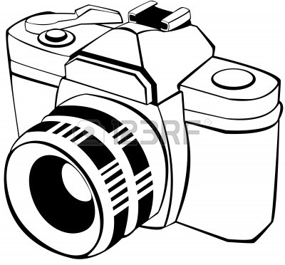 Digital Camera Clipart Black And White Camera Line Drawing Clip Art