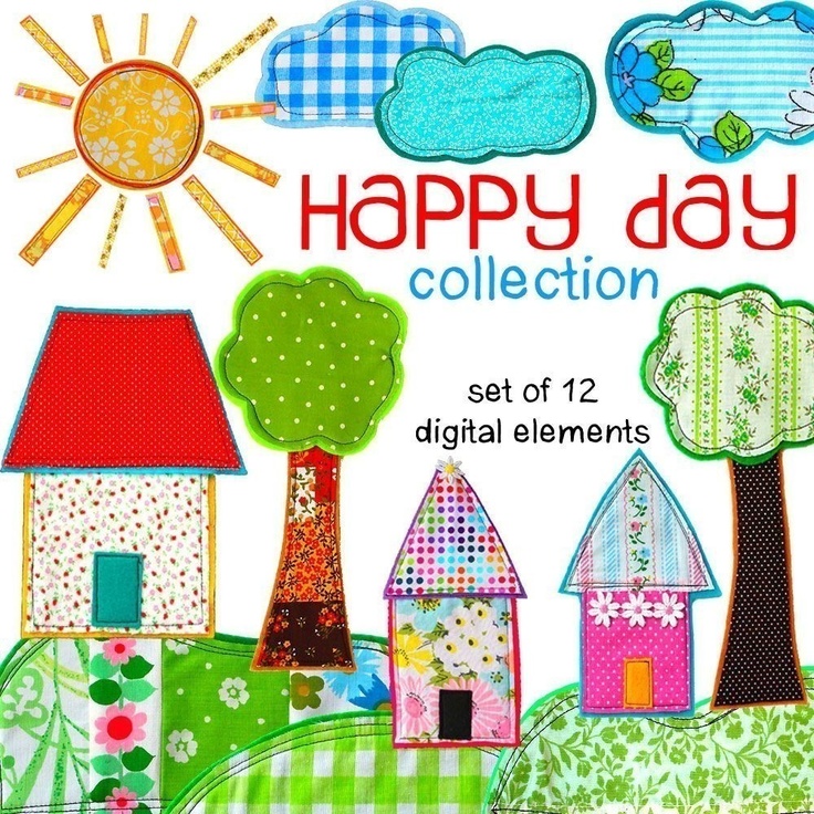 Digital Clip Art -- Happy Day - Happy Day Clip Art