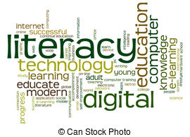 ... Digital literacy word cloud - Digital literacy concept word.