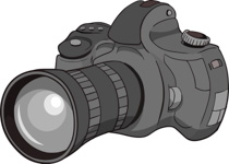 Digital Slr Camera Clipart Size: 96 Kb