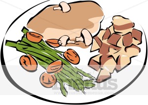 fish on plate clipart