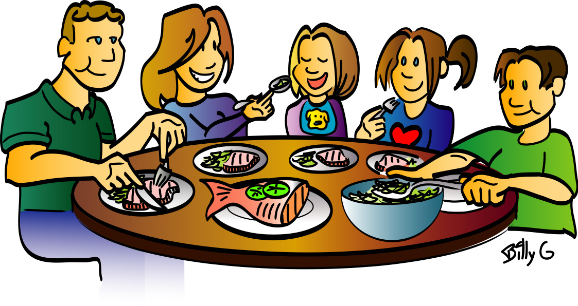 Dinner Table Clipart Dinner Plate With Food Clipart Family Dinner
