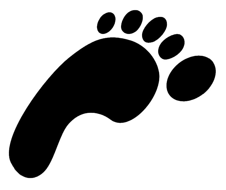 dinosaur footprint clipart - Foot Print Clipart