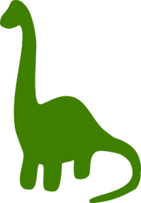 Green T-rex Silhouette clip a
