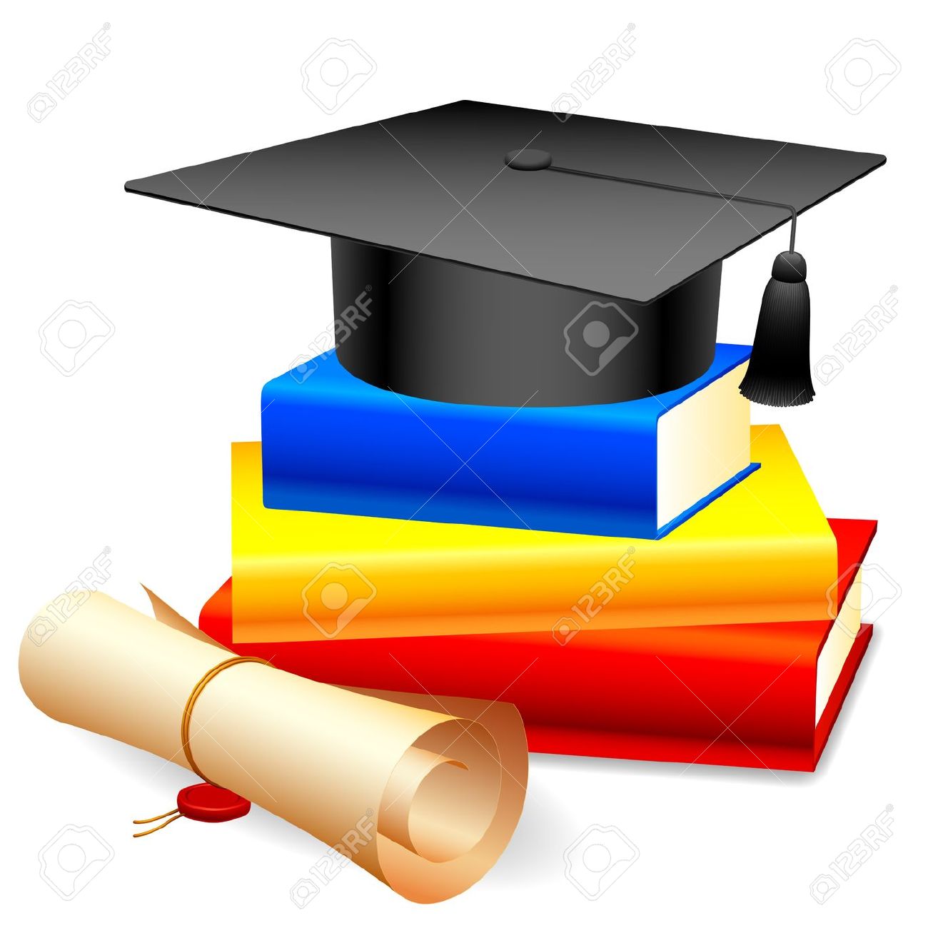 Diploma Clipart - Clipartion. - Cap And Diploma Clipart