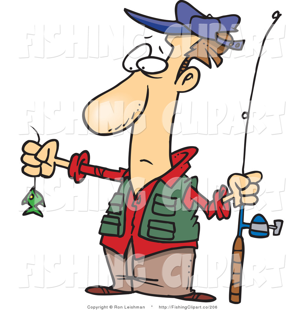 disappointment clipart - Man Fishing Clipart