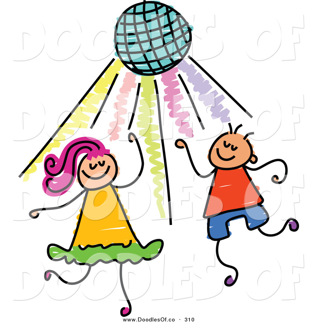 disco clipart - Kids Dancing Clip Art