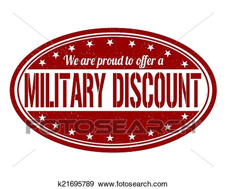 Clip Art - Military discount stamp. Fotosearch - Search Clipart,  Illustration Posters, Drawings