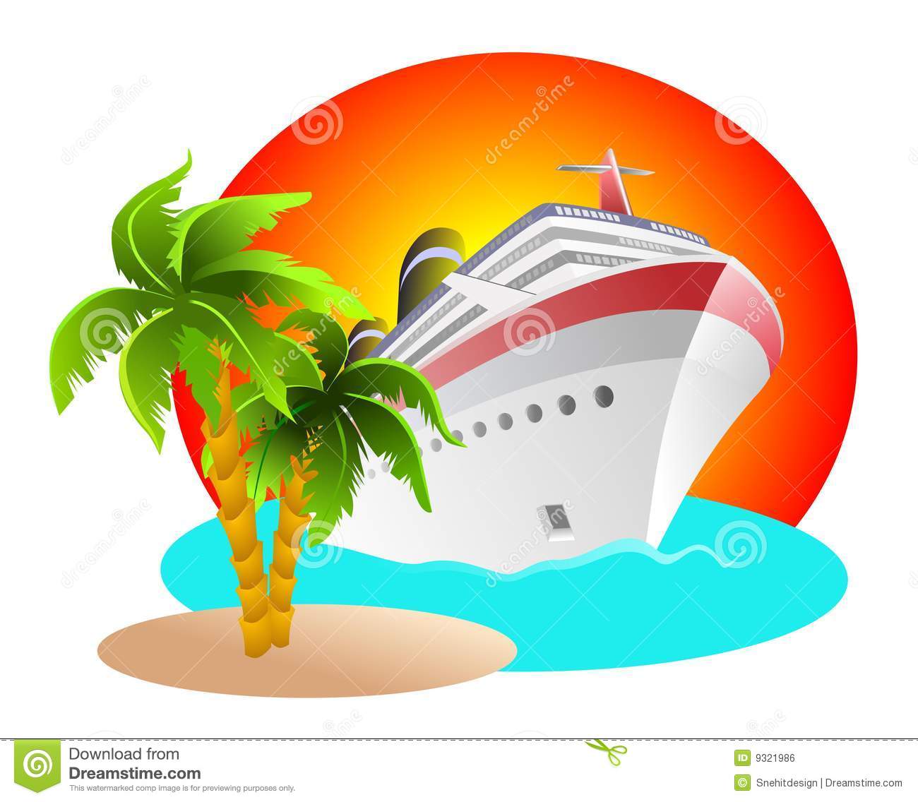 Awesome cruise ship clipart