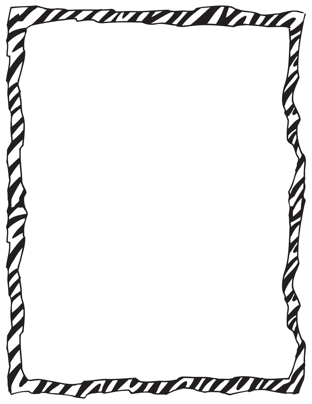 Displaying 15 Images For Anim - Zebra Border Clip Art