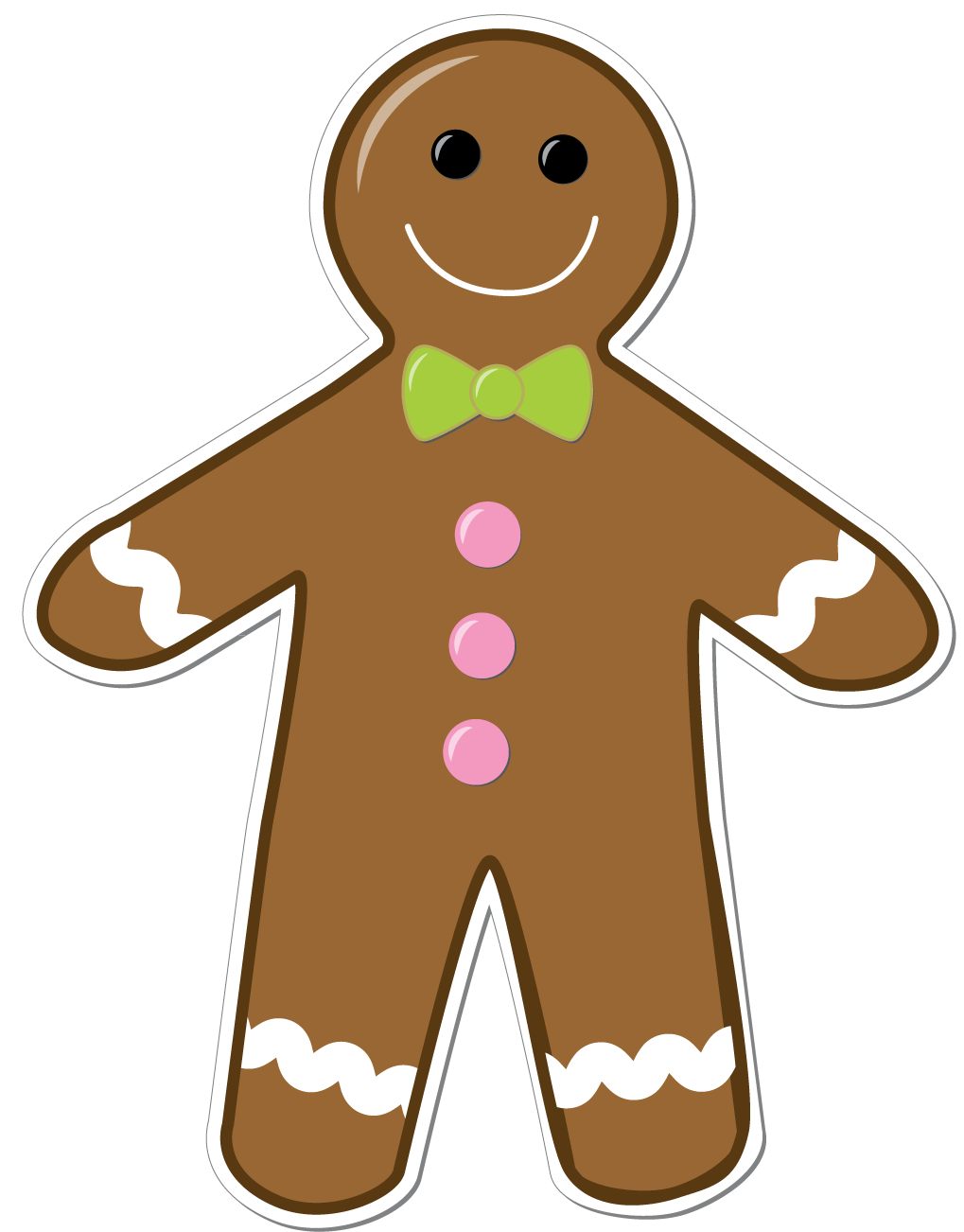 Gingerbread Man 3 Clipart Fre