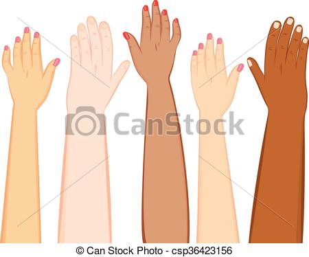 ... Diversity Hands Skin Tones - Illustration of diversity hands.