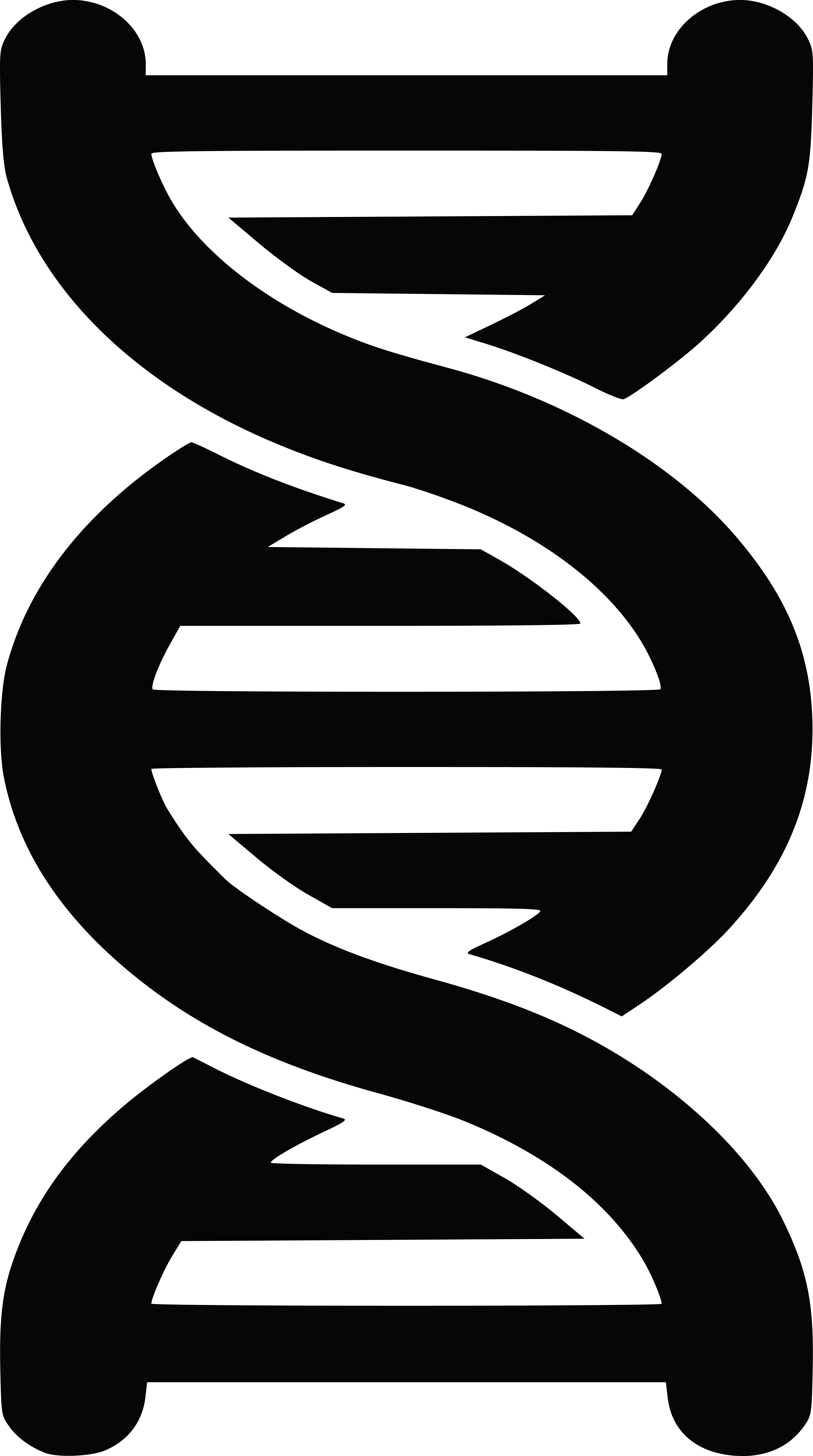 4467x8000 Clipart of a black and white dna strand double helix
