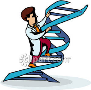 DNA, Flat design, vector illu