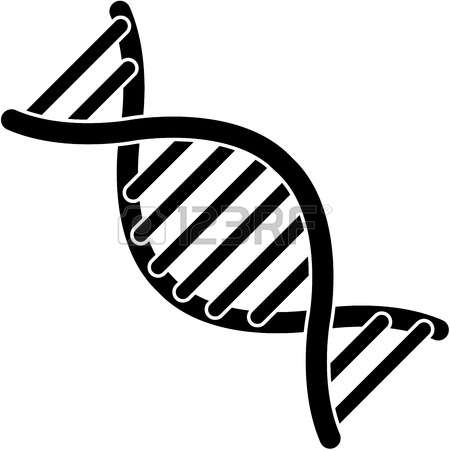 DNA, Flat design, vector illustration, isolated on white background