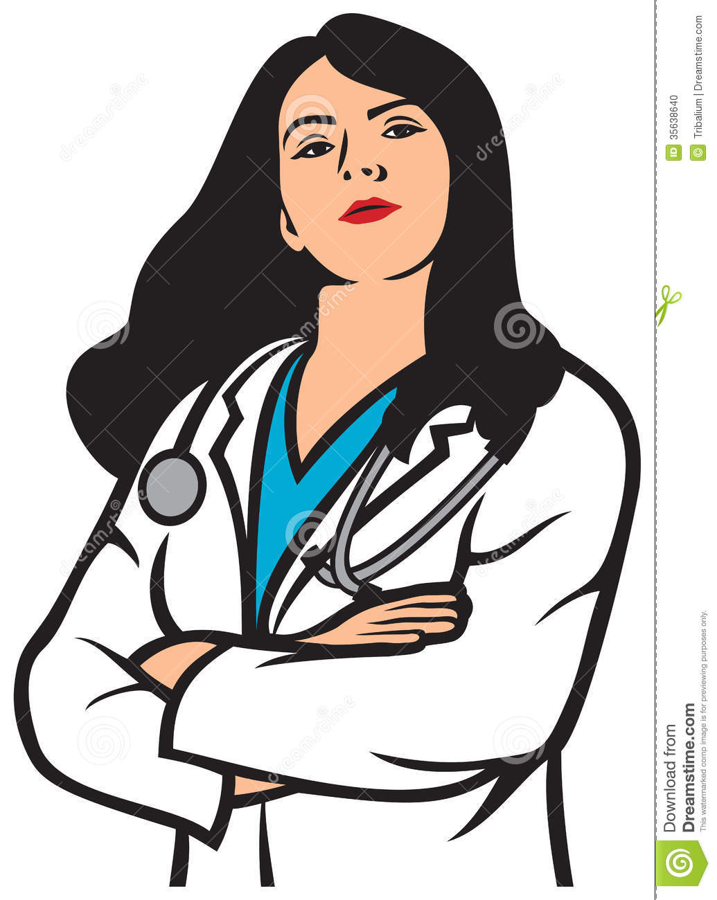 Doctor Clip Art Woman Doctor Sign Illustration 35638640 Jpg