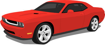 Dodge Challenger. A Vector .eps illustration of an American Dodge Challenger  Muscle Car.