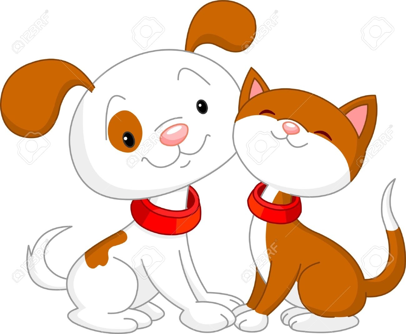 Dog and cat together clipart - Dog And Cat Clipart