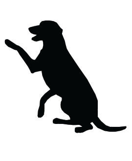 Dog Silhouette Clipart. Dog B