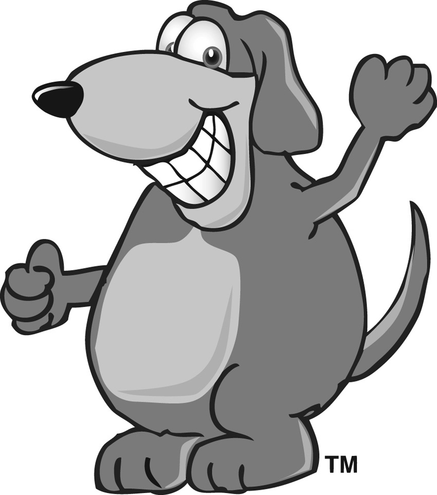 happy dog: A cartoon illustra