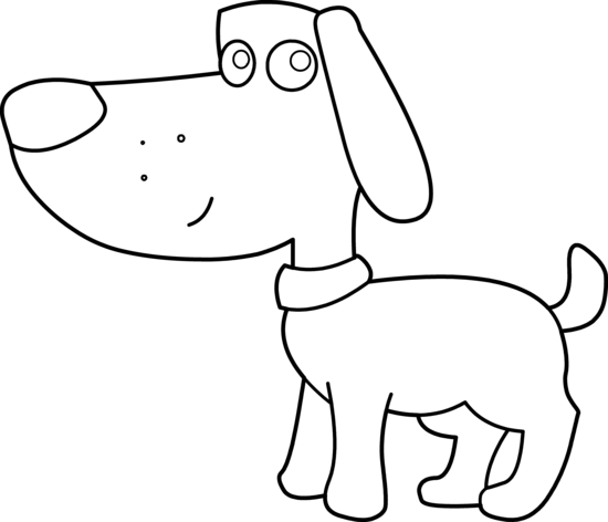 ... Dog clipart black and white