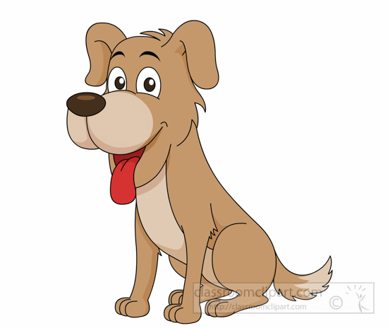 Dog clipart excited friendly  - Dog Clipart