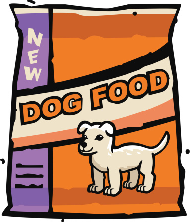 Dog Food Bag vector art .