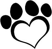 Dog paw print Clip Art Royalt - Dog Paw Clipart