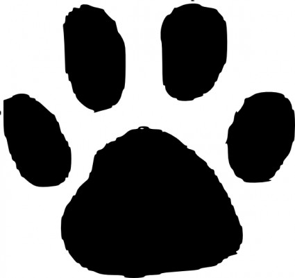 Dog paw print vector free Free .