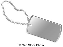 ... Dog Tag - Blank army dog tag isolated on white background