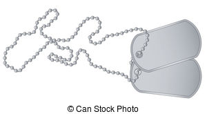 ... Dog Tags - Aset of military dog tags with chain.