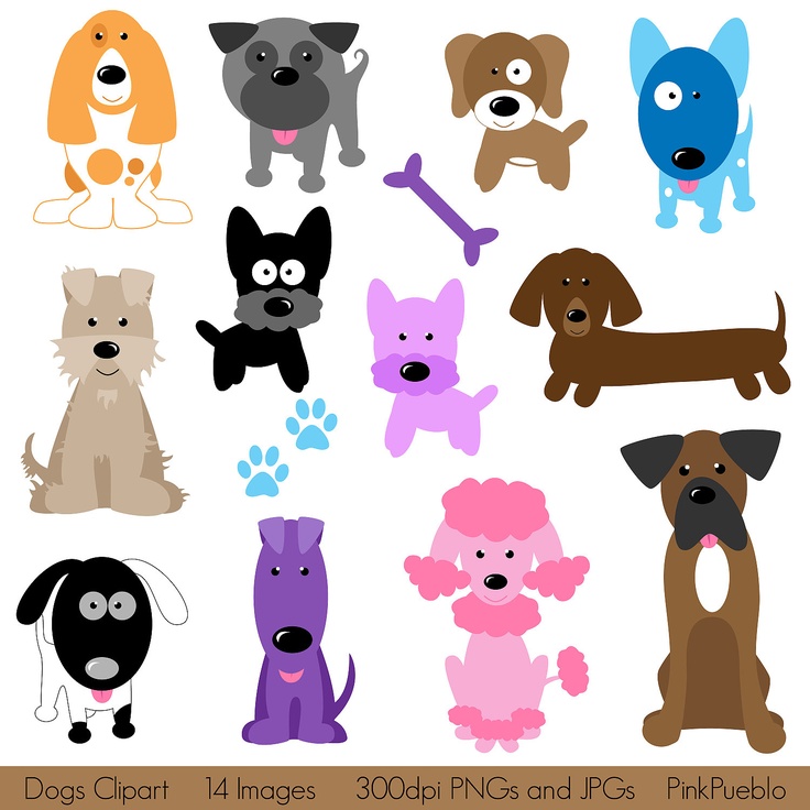 Dogs Clipart Clip Art, Puppy Clipart Clip Art - Commercial and Personal Use. $6.00