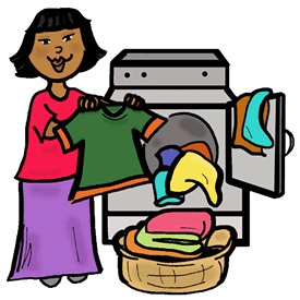 Doing Laundry Clipart