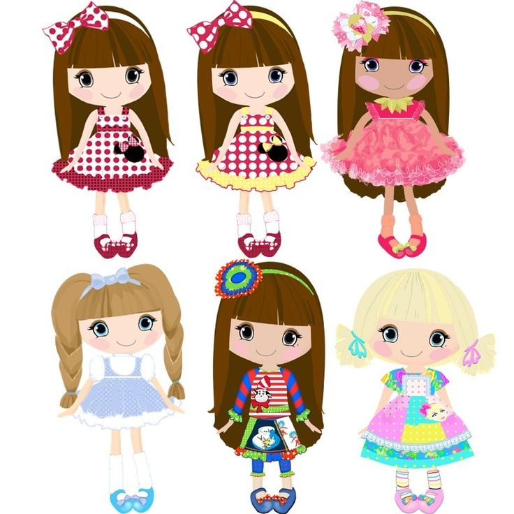 Doll clip art- Digital Clipart ETSY for commercial and personal